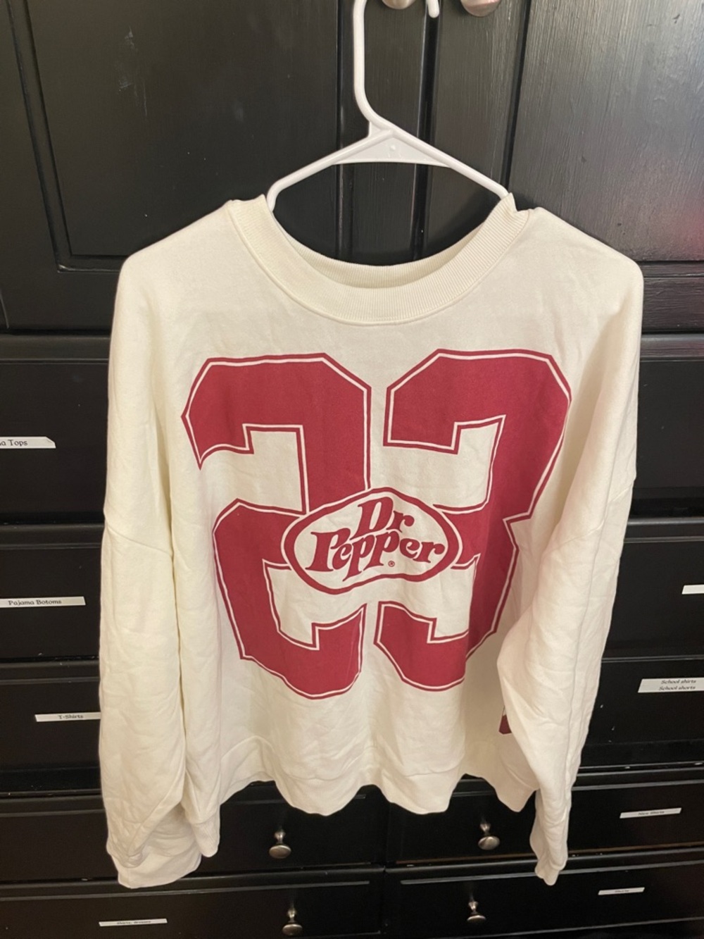 Dr Pepper White & Red Graphic Sweatshirt